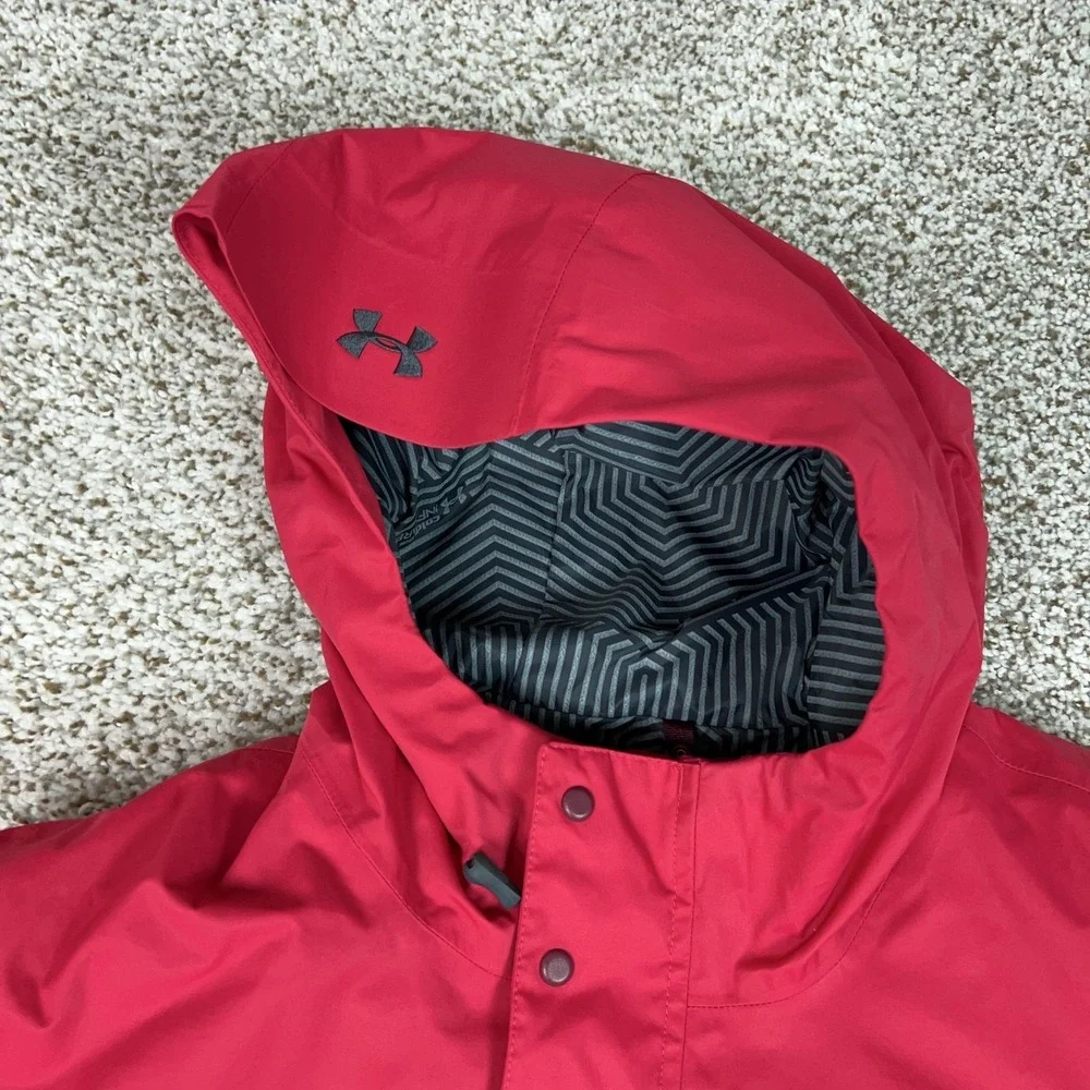 Under Armour Jacket Womens M Pink Red Storm 3 in 1 Hooded Ski Coat Outdoor Sport